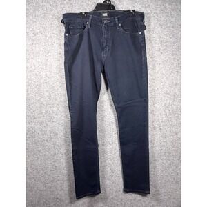 PAIGE Mens Jeans Dark Wash‎ Indigo Blue Slim Straight Denim Pants 35x33